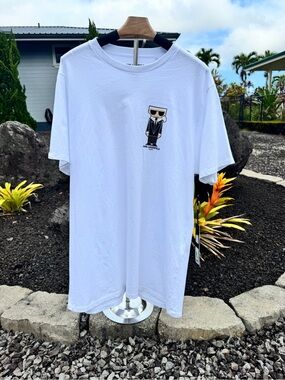 Karl Lagerfeld Paris NWT White Graphic Logo T-Shirt Tee Men’s Size Large